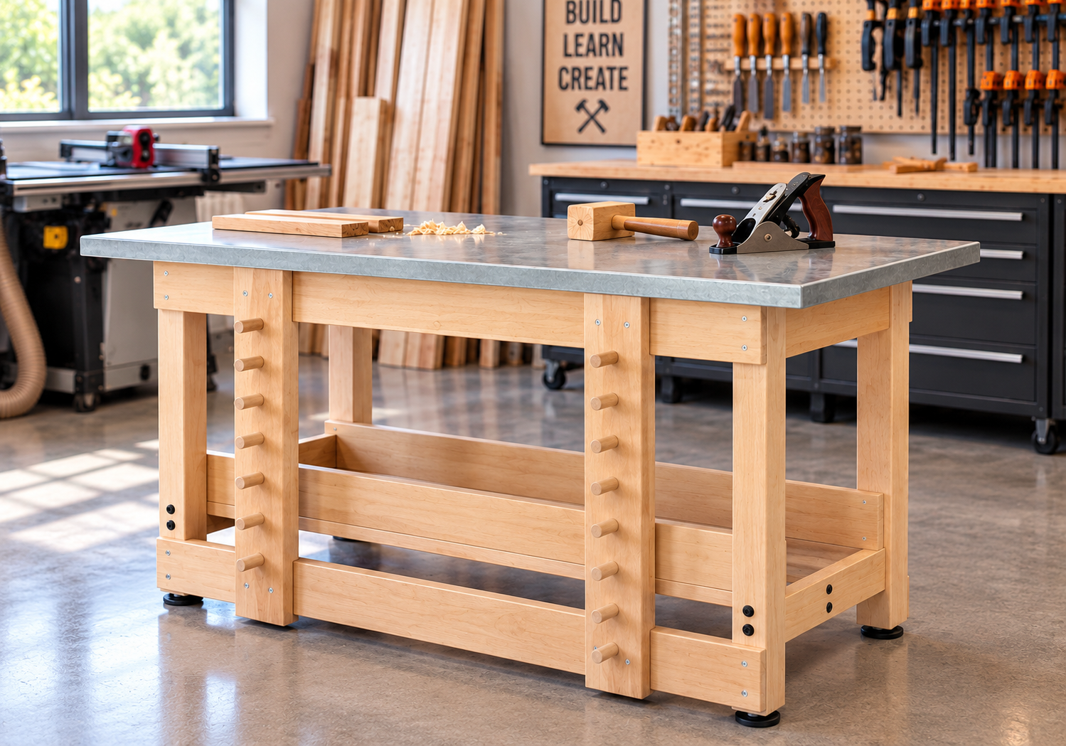 Apprentice woodworking workbenches for school woodworking and CTE programs
