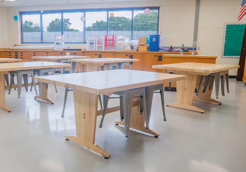 Art tables for school art classrooms and studios