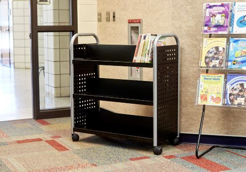 Book carts and library trucks for school libraries and media centers