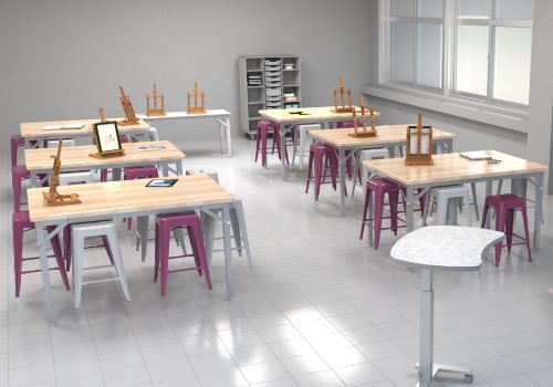 Activity and collaborative tables for school classrooms