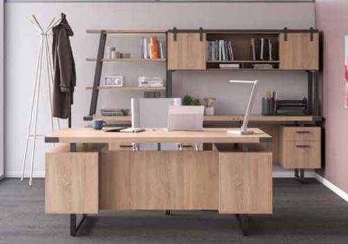 Office desks and credenzas for school administrative offices