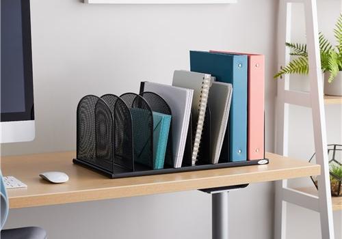 Desktop organizers and paper sorters for school offices