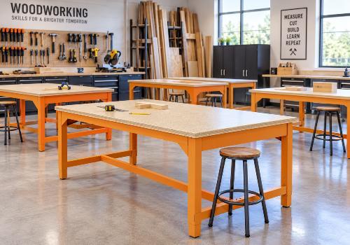 Fab-Lab workbenches for woodworking and technical education programs