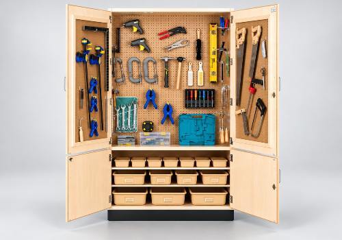 Tool and industrial storage for school makerspaces and STEM labs