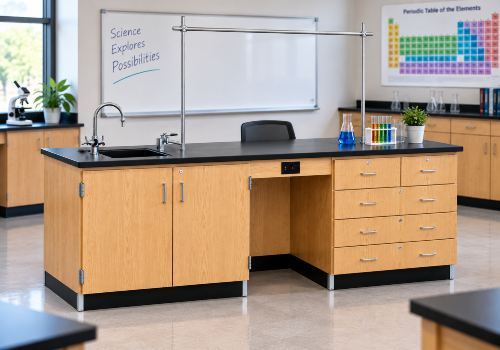 Instructor lab workstations for science classrooms and laboratories