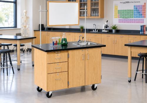 Mobile lab workstations for school science laboratories