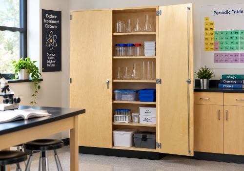 Storage cabinets and shelving for science classrooms and laboratories