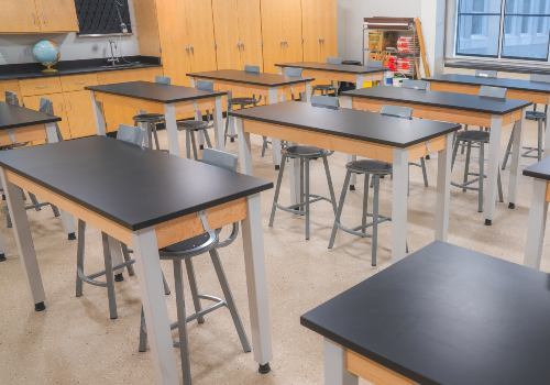 Science tables for school laboratories and classrooms